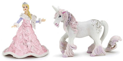 Figurine princesse et licorne Papo
